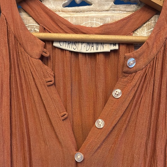 Christy Dawn Reese Dress Deadstock Apricot Size Medium EUC - Picture 3 of 5